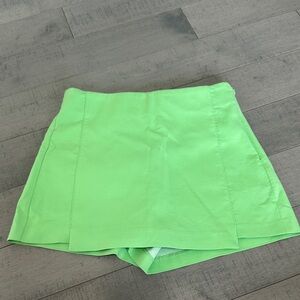 Zara Lime Green Mini Skirt